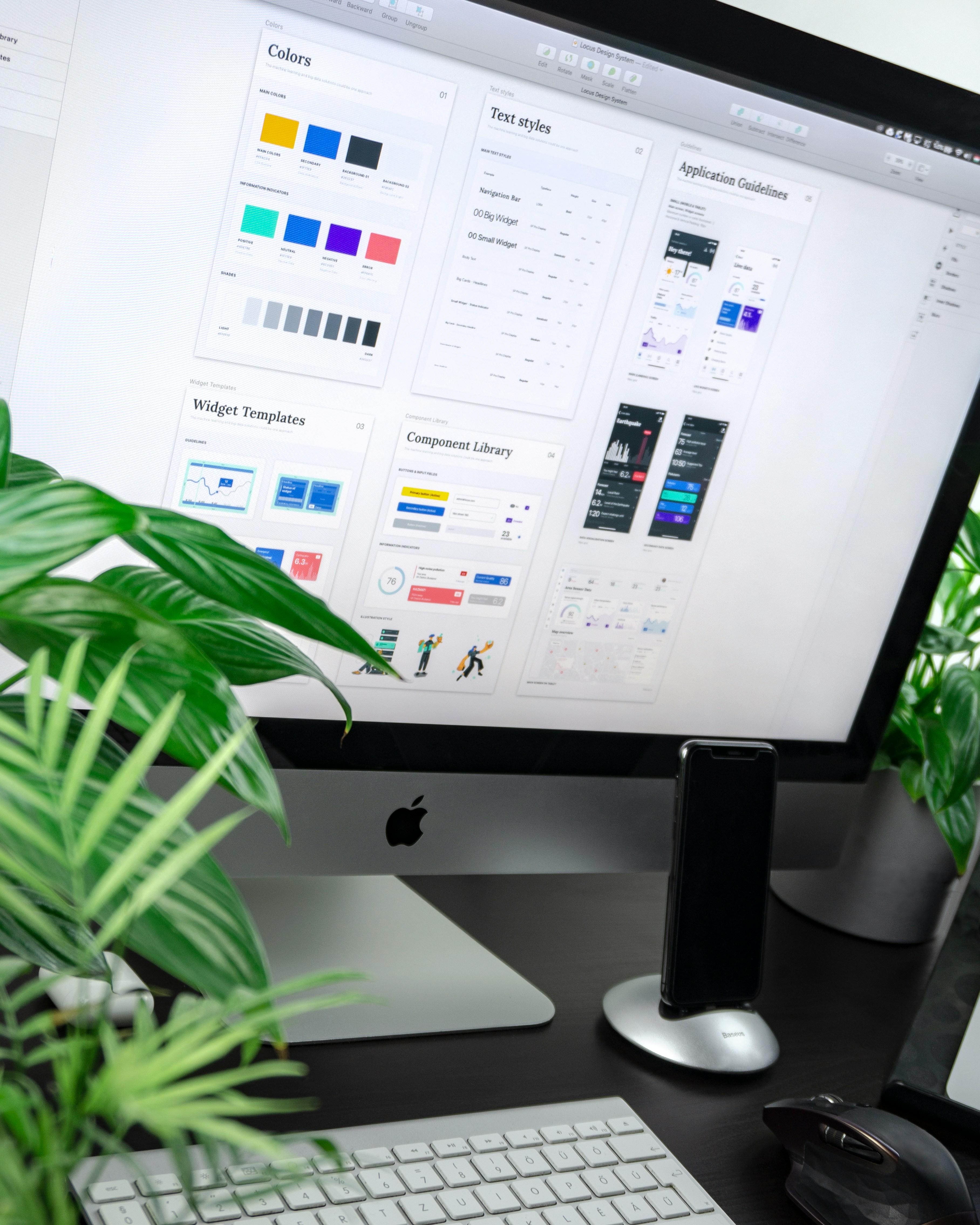 Un système de design ouvert sur un écran de bureau